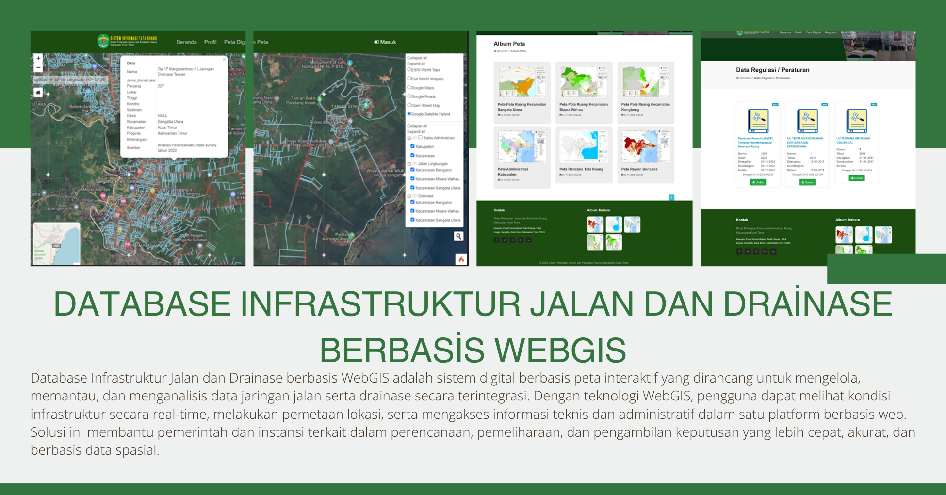 Database Infrastruktur Jalan dan Drainase berbasis WebGIS
