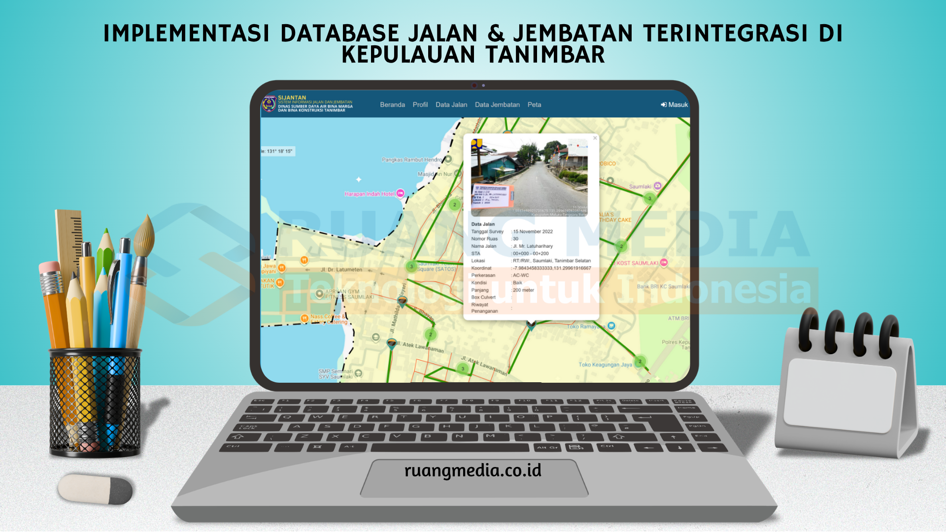 Implementasi Database Jalan & Jembatan Terintegrasi di Kepulauan Tanimbar